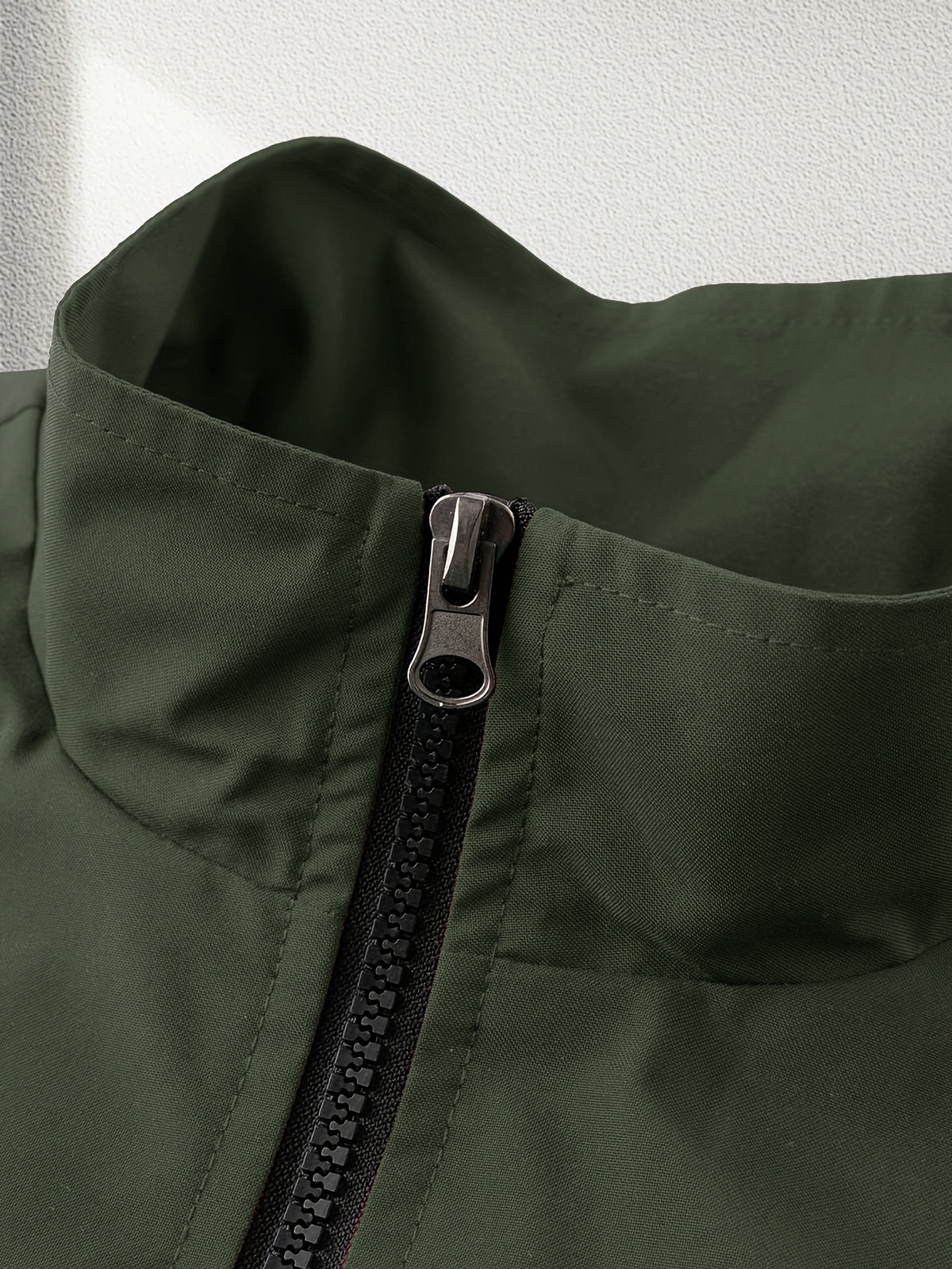 Unisex Casual Sport Bomber Jacket with Stand Collar for Spring-Fall