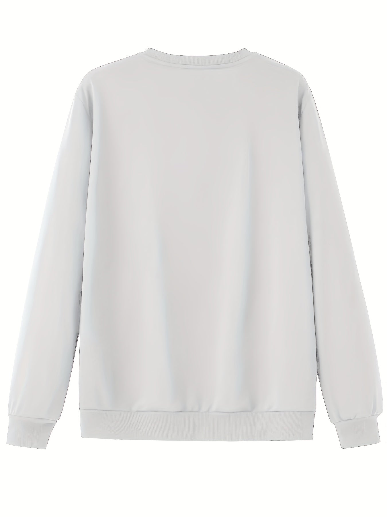 Men'S Happy New Year Sweatshirt - Light Grey with Orange Lettering - Regular Fit Crewneck Pullover for New Year'S Eve, NYE Parties & Casual Attire - Non-Permanent Celebration Sweater for Everyday & Special Occasions, New Year