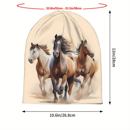 Horse Beanies Caps Hat Fashion Bonnet Hats Men