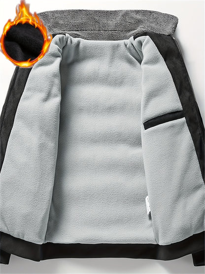 Men'S Heavyweight Winter Jacket - Thermal Insulated Cold Weather Coat with Full-Zip Closure, Fleece & Stand Collar - Brown - Casual Outerwear for, Thick, Thick Winter Jacket For Men, Winter Jacket For Men, Winter Coat For Men