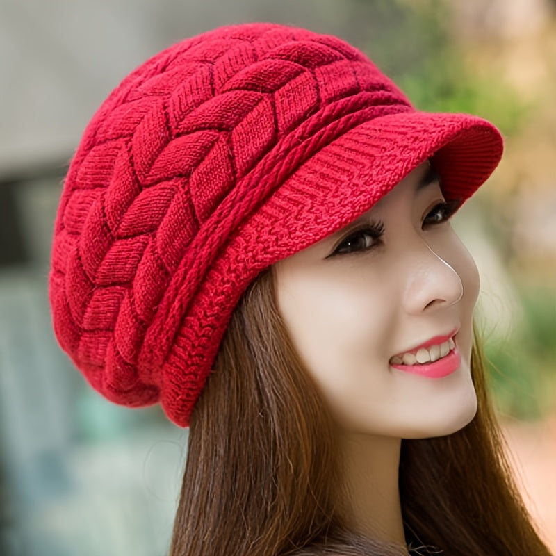 Women's Wool Beret Hat Warm Autumn Winter Outdoor Cap