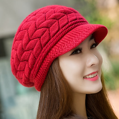 Women's Wool Beret Hat Warm Autumn Winter Outdoor Cap