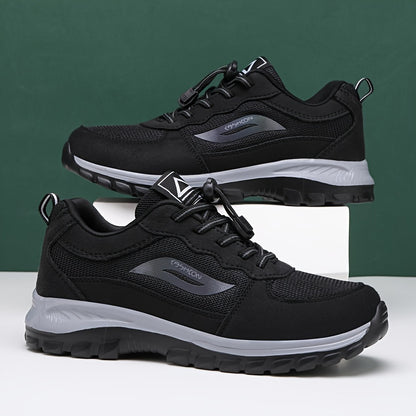 Men's Solid Trendy Hiking Shoes Non Slip Durable For Outdoor Climbing Camping All Seasons