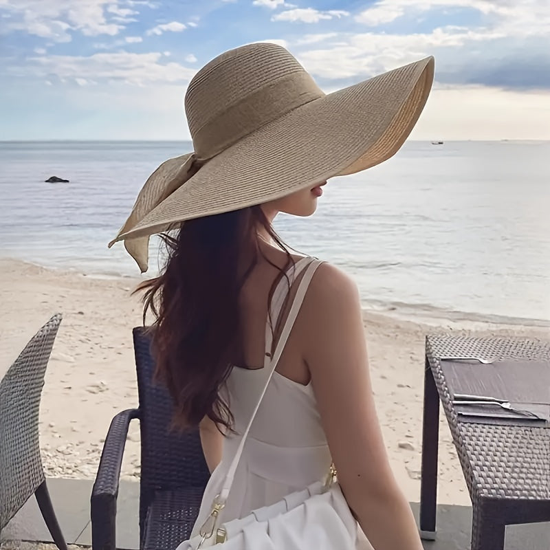 Women’s Linen Large Brim Foldable Summer Beach Hat