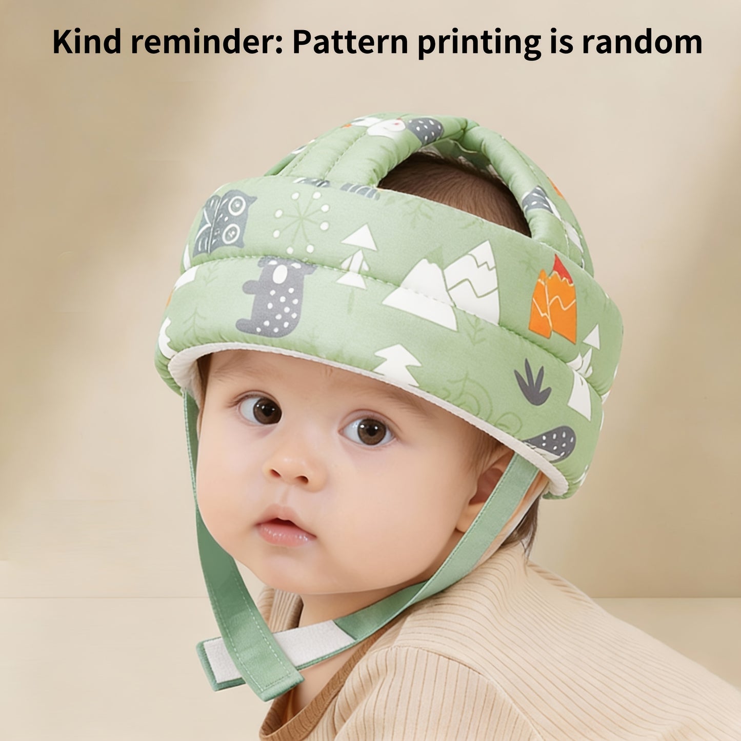 Adjustable Infant Baby Hat with Cute Cartoon Floral Print