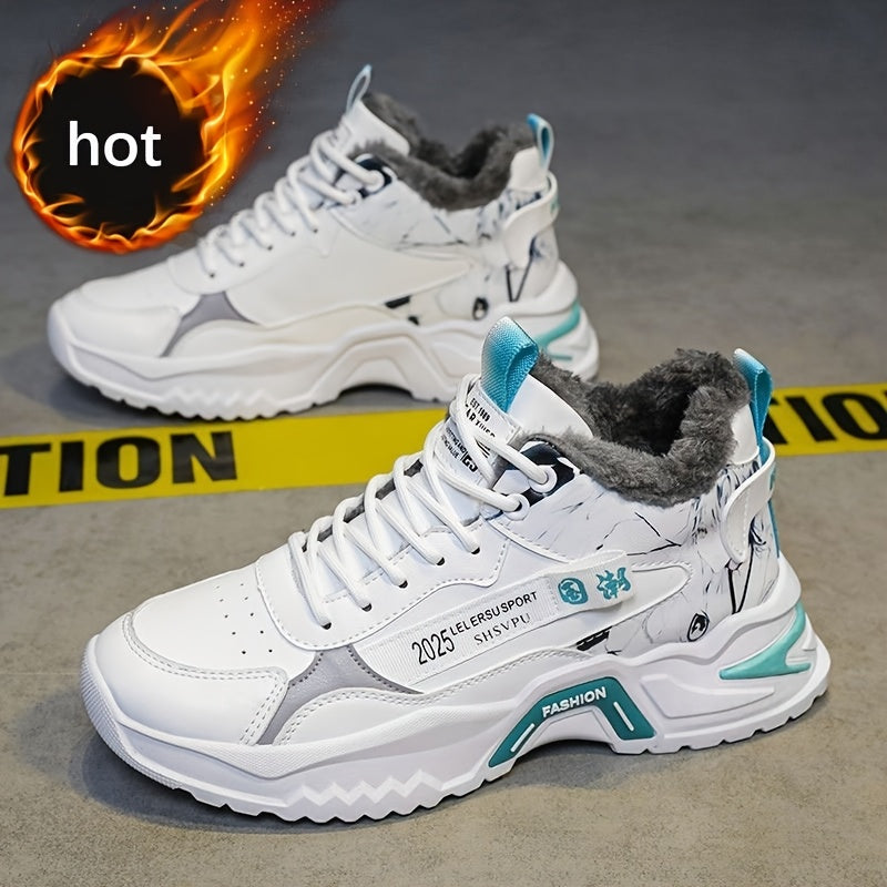 Men'S Casual Sports Shoes with Fleece for Winter