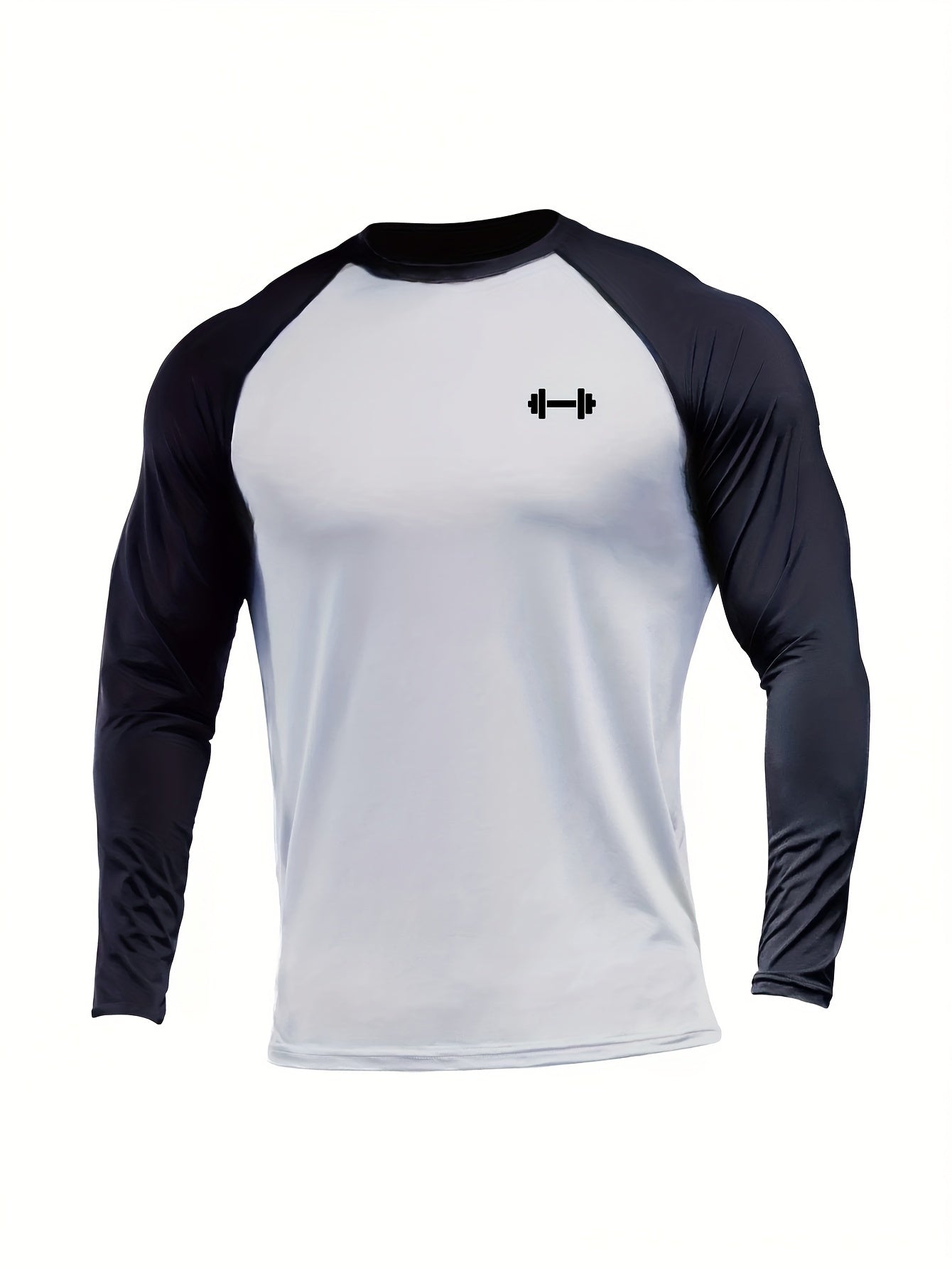 Տղամարդկանց Color Block Athletic Muscle Fit շապիկ, տղամարդկանց շնչառական կոմպրեսիոն շապիկ, հարմարավետ վերնաշապիկ ամառային սպորտի համար