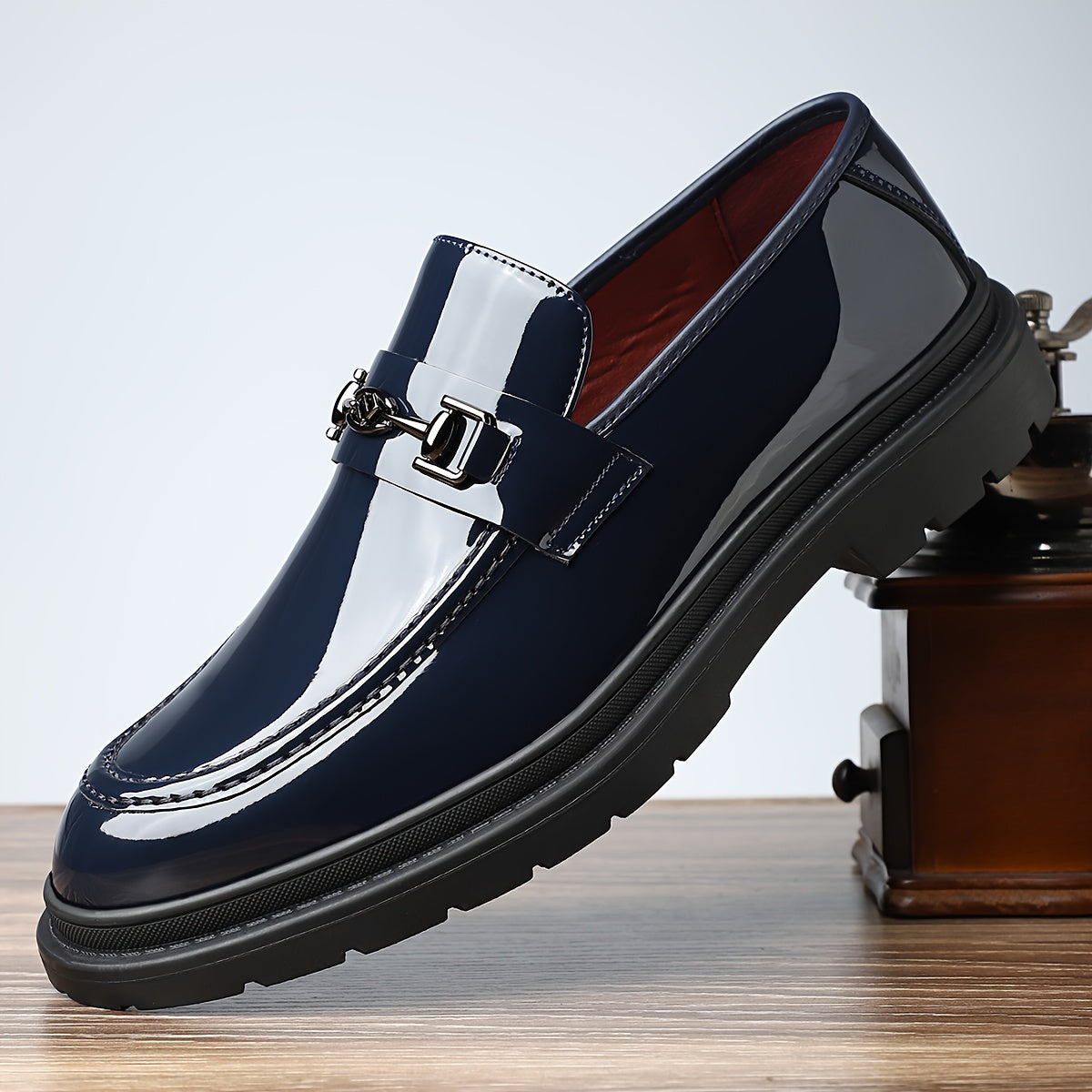 Men's Large Size Microfiber Leather Slip-On Loafers