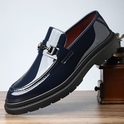 Men's Large Size Microfiber Leather Slip-On Loafers