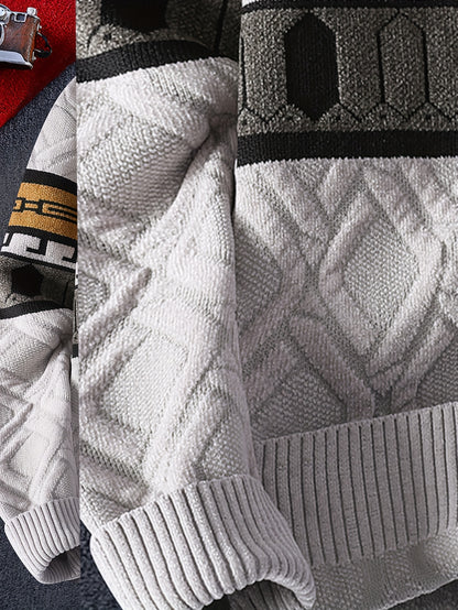 2025 թվականի աշնանային և ձմեռային նոր տղամարդկանց սվիտեր կորեական ոճով՝ ազատ կլոր վզով, տաք գործվածքով և նորաձև ոճով