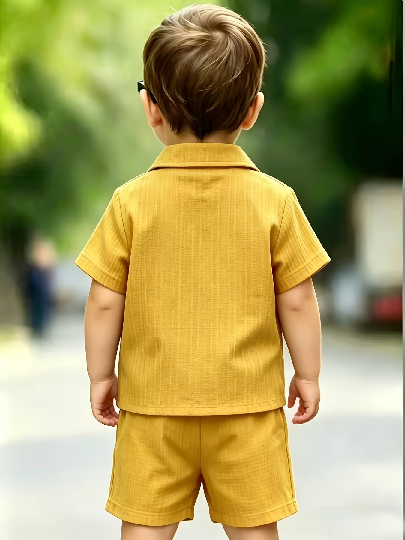 Baby Boy Summer Shorts Set with Short Sleeve Shirt