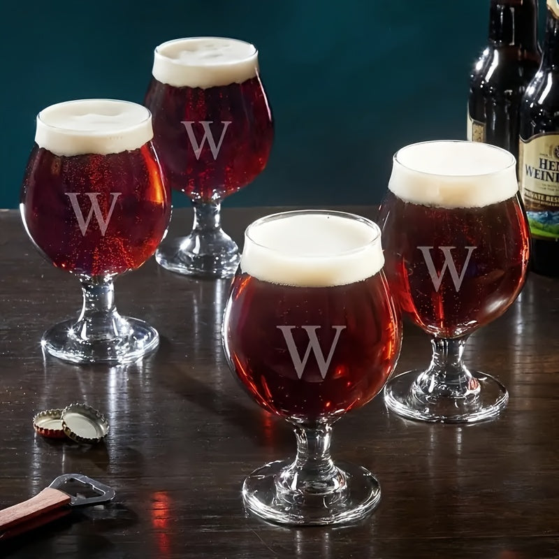 Personalized Glass Beer & Wine Cups - Durable, Scratch-Resistant