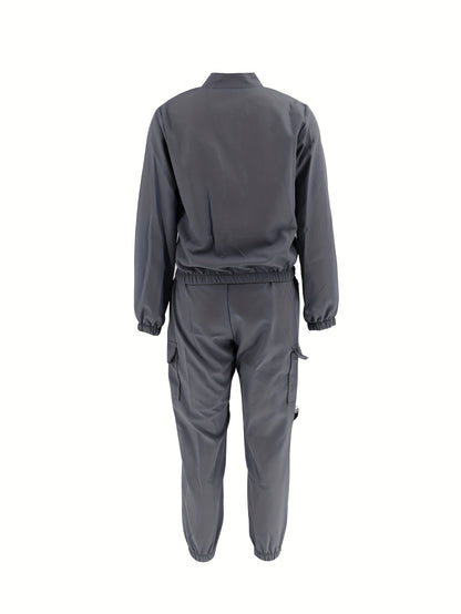 Directional HZ2386 Women's Fashion Casual Cargo Zip-Up Two-Piece Set