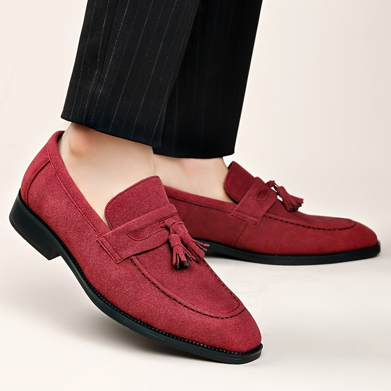Men's Retro Slip-On Loafers Square Toe Casual & Formal Shoes