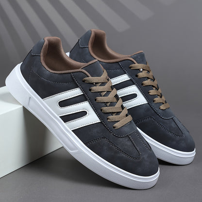 Men's Low-Top Casual Lace-Up Sneakers with EVA Sole