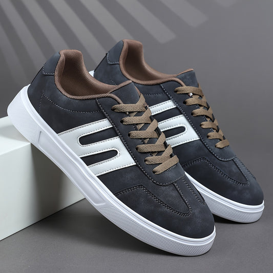 Men's Low-Top Casual Lace-Up Sneakers with EVA Sole