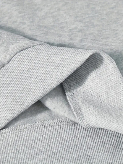 -Lined Women's Crewneck Pullover, Casual Printed Versatile Sweatshirt, Multiple Colors Available