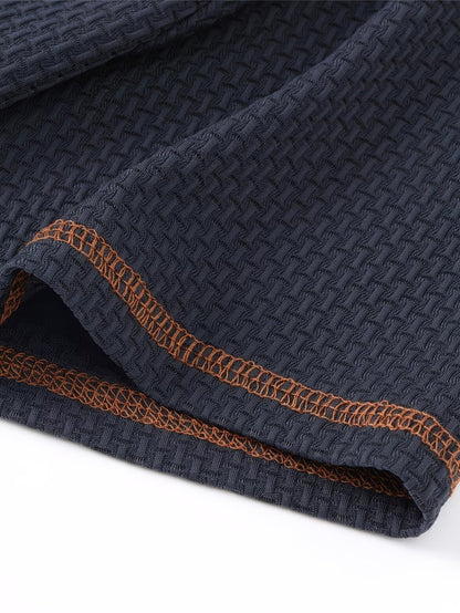Youth Polo Shirt for Boys, Breathable Summer Top with Geometric Patter