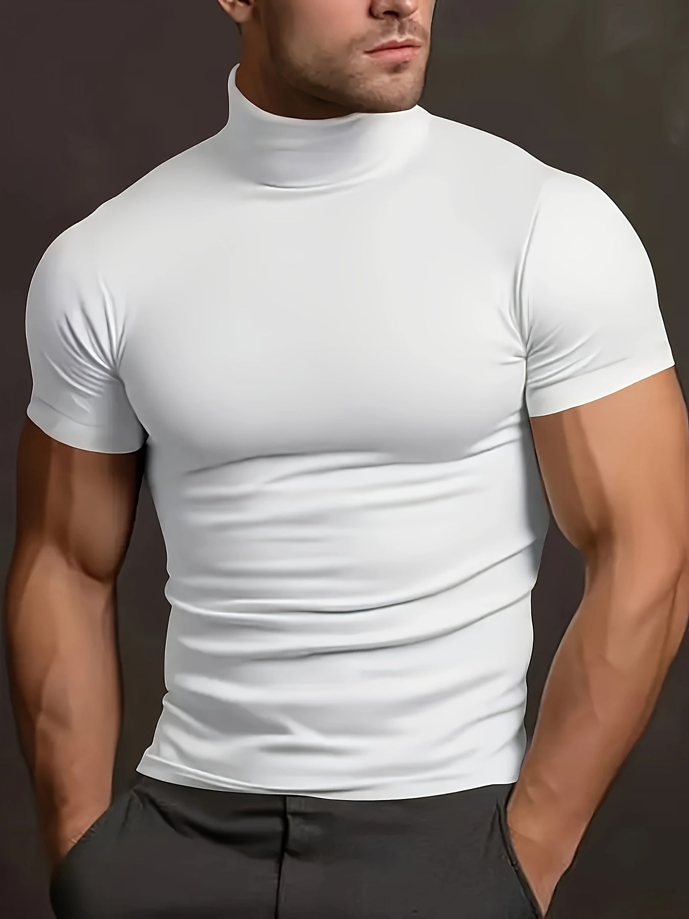 Men'S Short-Sleeve Polo Shirt Made of Breathable And Comfortable Knitted Fabric, Suitable for Cycling, Outdoor Sports, Gym, And Casual Wear for a Fitted Look - ayq