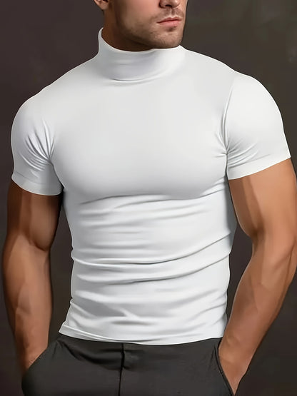 Men'S Short-Sleeve Polo Shirt Made of Breathable And Comfortable Knitted Fabric, Suitable for Cycling, Outdoor Sports, Gym, And Casual Wear for a Fitted Look - ayq