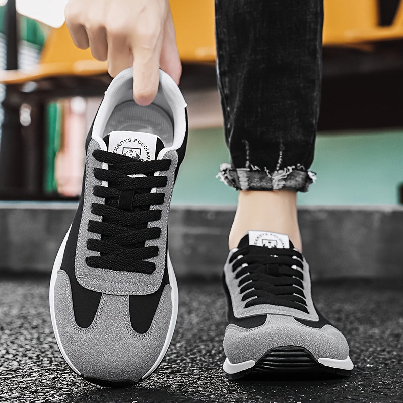 Men'S Casual Sneakers - Navy & Gray, Breathable, Anti-Sweat, Soft Sole, Durable, Lace-Up Design, All-Season Comfort, Outdoor & Casual Wear, Casual Footwear | Modern Casual Sneakers | Comfortable Footwear