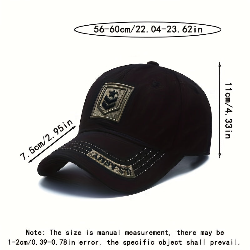 Men's Lightweight Adjustable Baseball Hats Set of 2 - Embroidered Desi