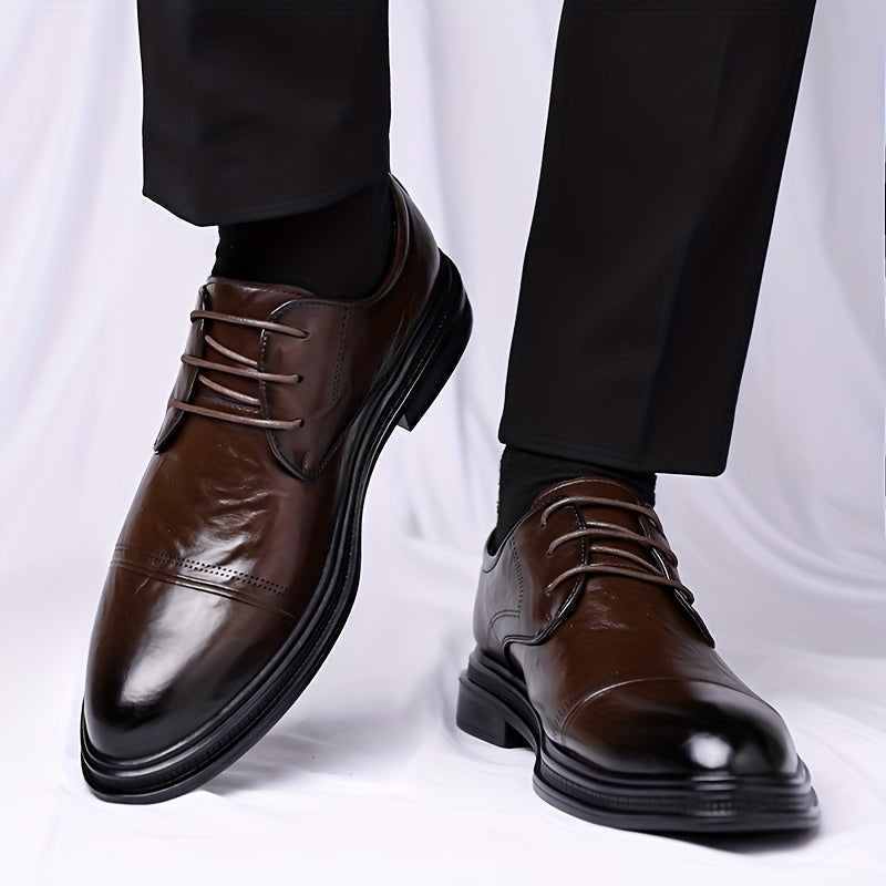 Men's Casual Business Shoes PU Upper Pointed Toe