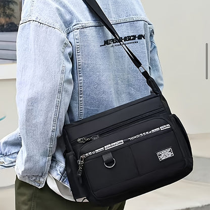 New Men's bag Casual crossbody bag Shoulder bag Business Travel bag Men [Strap style random, random alphabet]