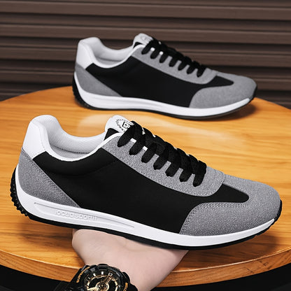 Men'S Casual Sneakers - Navy & Gray, Breathable, Anti-Sweat, Soft Sole, Durable, Lace-Up Design, All-Season Comfort, Outdoor & Casual Wear, Casual Footwear | Modern Casual Sneakers | Comfortable Footwear