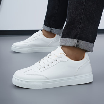 Men's Casual Lace-Up Sneakers in Classic Solid Colors