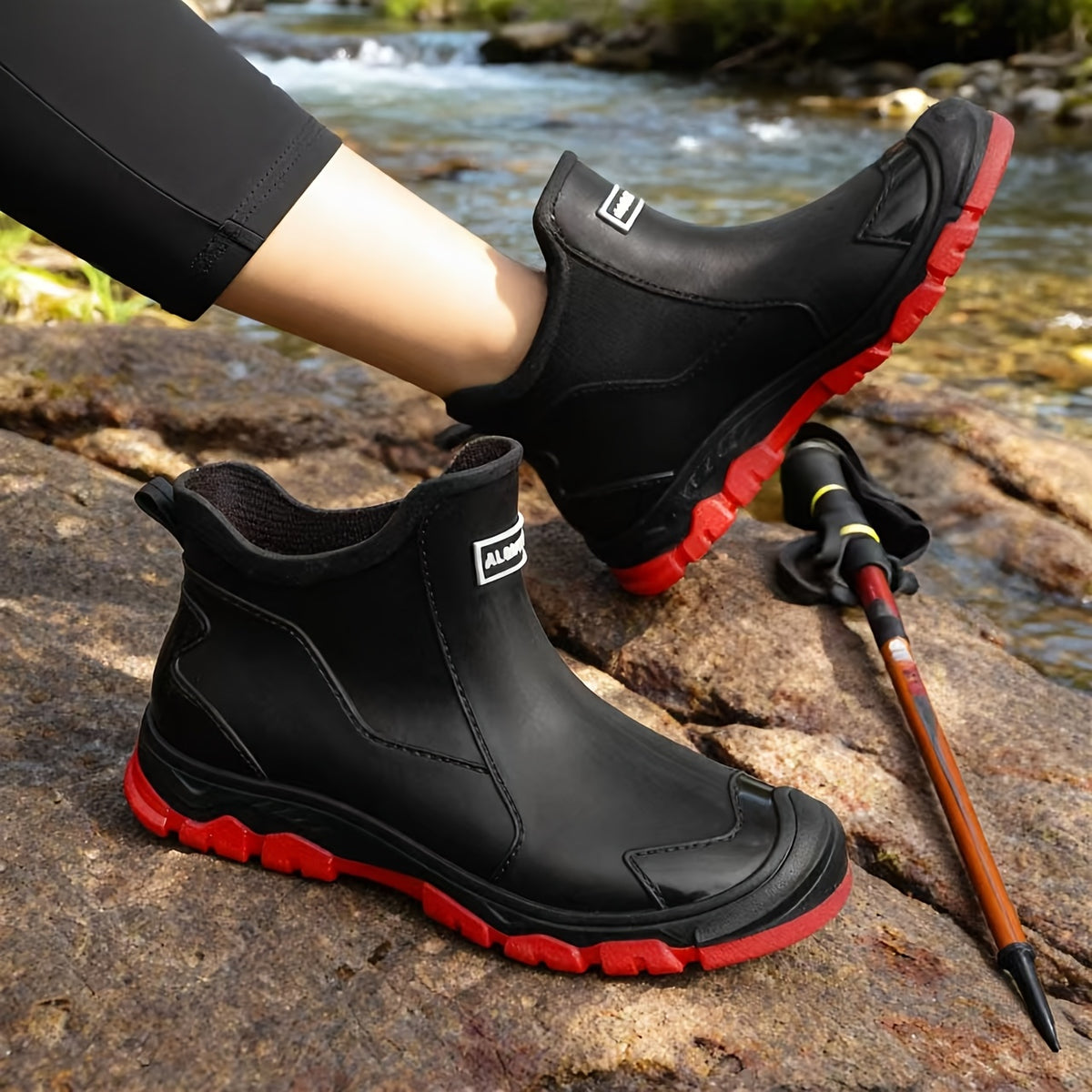 Unisex Lightweight Short Rain Boots for Outdoors & Camping