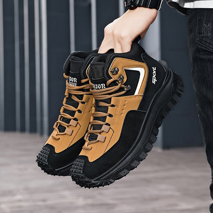 Men's Outdoor Hiking Boots - Breathable PU Upper, Thick Sole, Excellent Traction, Ideal for Mountain Climbing and Trekking | Military Boots | Camping Gear