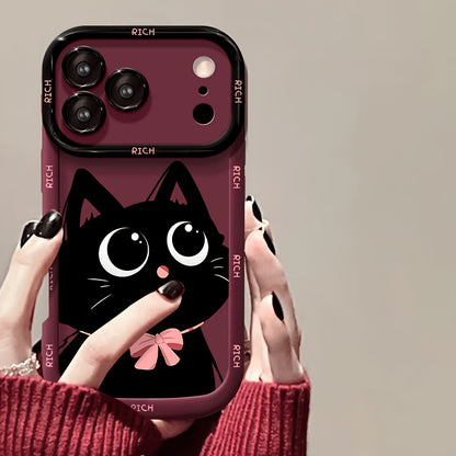 Cute Cat TPU Shockproof Phone Case for iPhone 11-18 Pro Max