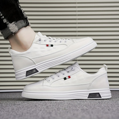 Men's Trendy Slip On Skate Shoes With Imitation Crocodile Skin Shaped Faux Upper, Non Slip Comfy Casual Shoes For Outdoor Street Walking Holiday Traveling - ayq