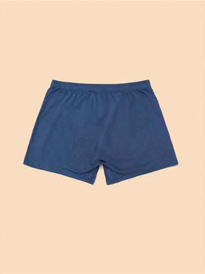Men's High-Waisted Cotton Boxer Briefs with Button Closure
