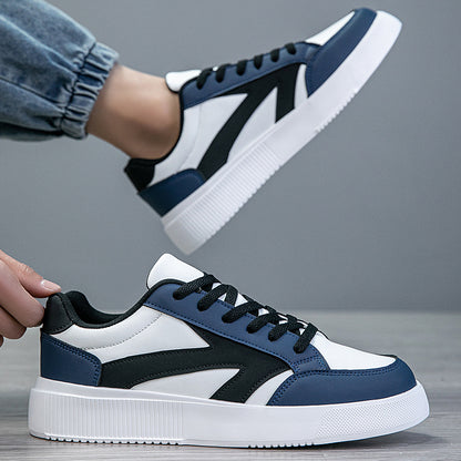 Men's Low-Top PU Skate Sneakers with Cushioned EVA Sole