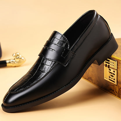 Men's Business & Casual Oxford & Derby Shoes, Slip-On PU, All-Season