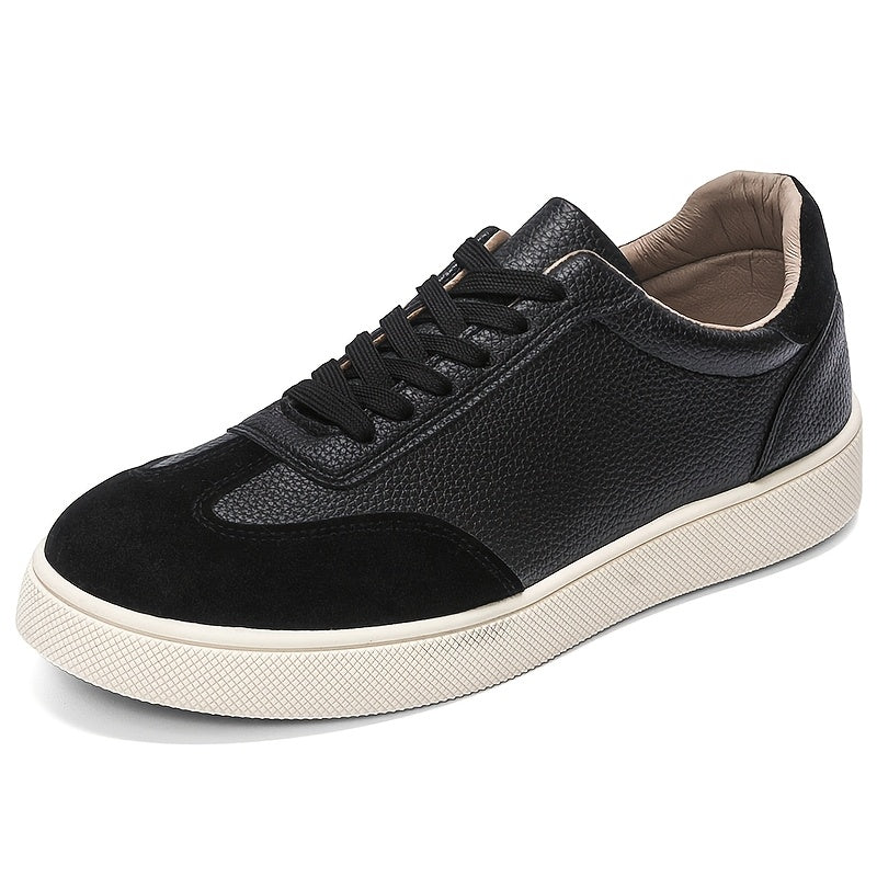 Men's Black Vintage Casual Skate Sneakers with Soft Sole