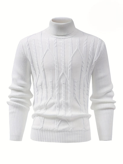 Տղամարդու միագույն, բարձր օձիքով սվիտեր, բարձր առաձգական, ոճային, հարմարավետ և տաք վերնաշապիկ, հարմար է աշնանը և ձմռանը բացօթյա հագուստի համար, հիմնական շերտի սվիտեր, գծավոր տրիկոտաժե բարձր օձիքով սվիտեր - երկար թևքով պուլովեր, առանձնահատկություններ