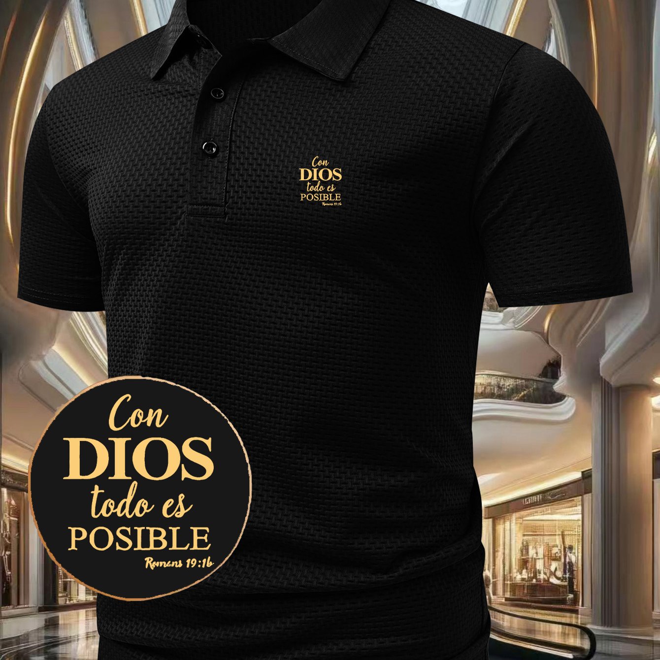 G884-DIOS Men's Short Sleeve Casual Summer Printed T-Shirt - Fashionable and Versatile Top, Geometric Design, Lightweight Golf Shirt - ayq