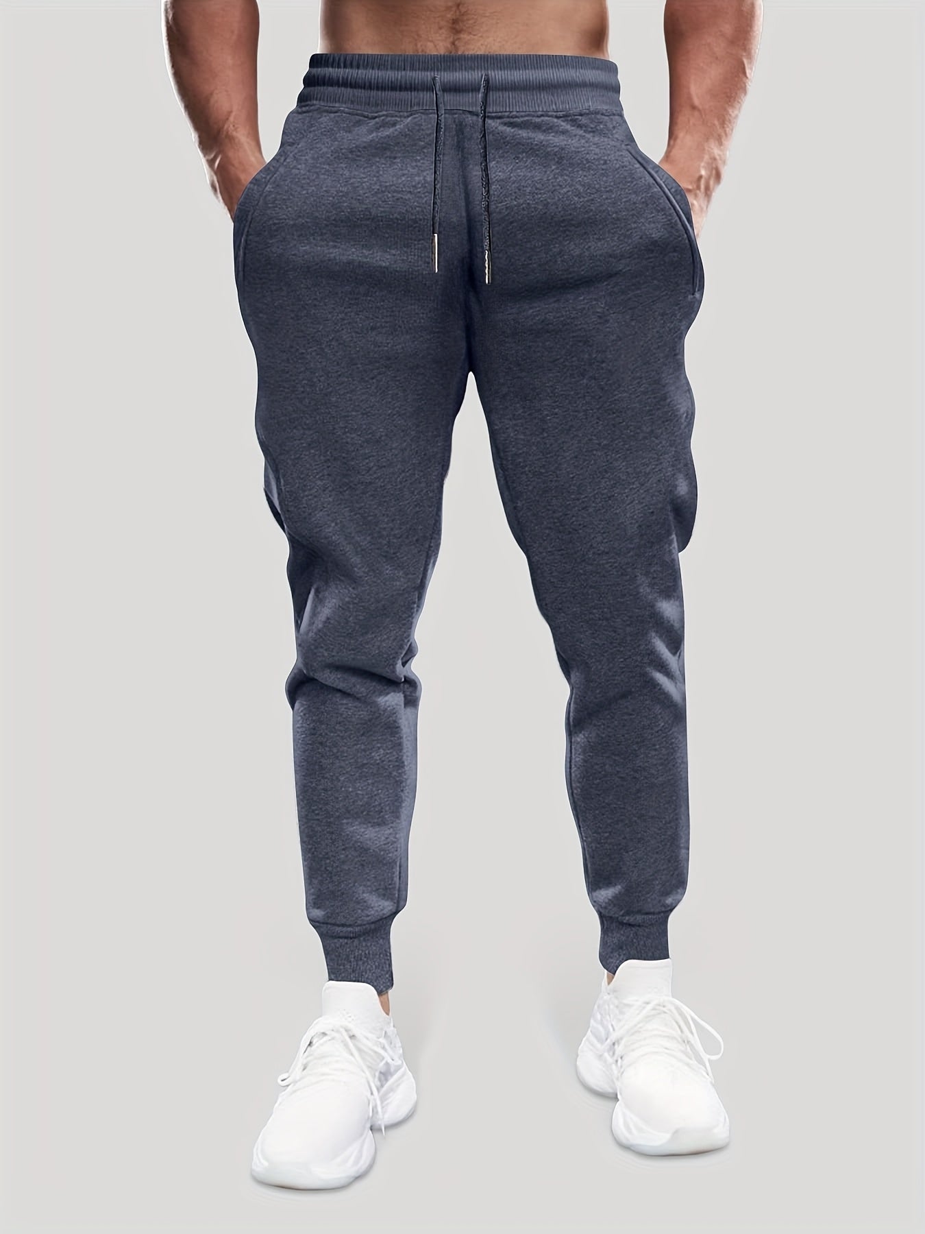 Men's Slim Fit Multi-Pocket Joggers - Lightweight Stretch Knit