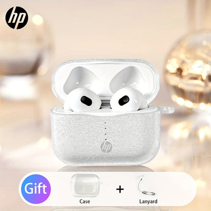 HP True Wireless Earbuds, Lightweight In-Ear Headphones with a Built-In Microphone, Offering Immersive Premium Sound And a Long-Range Connection, Complete with a Charging Case - Suitable for Both Iphone And Android Devices.