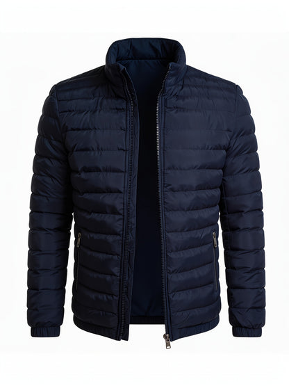 Men's Slim Fit Lightweight Stand Collar Windproof Jacket