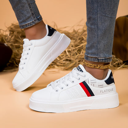 Men's Lightweight Black & White Sports Sneakers with Breathable Mesh