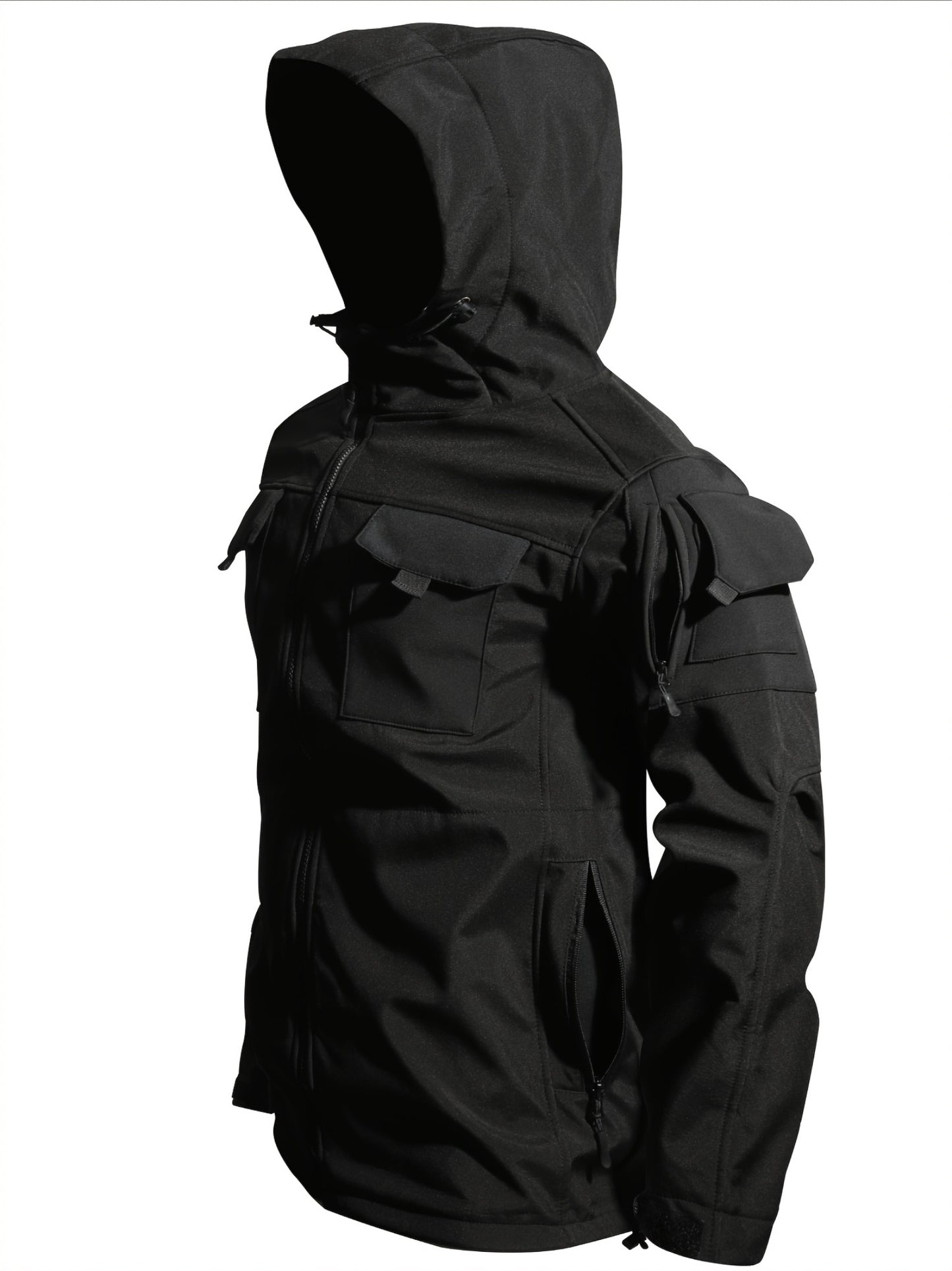 Men's Outdoor 2-Piece Hooded Fleece Jacket & Cargo Pants Set