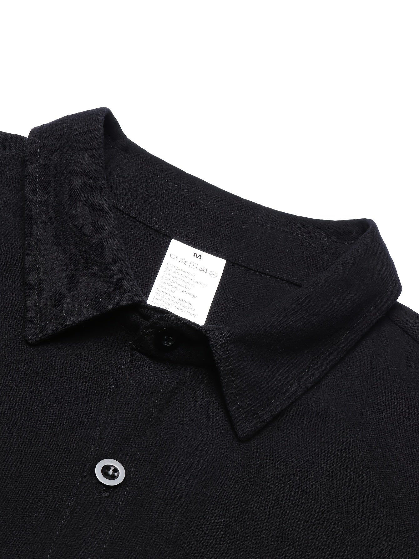 Men's Lightweight Linen Long-Sleeve Shirt & Pants Set for Spring/Fall