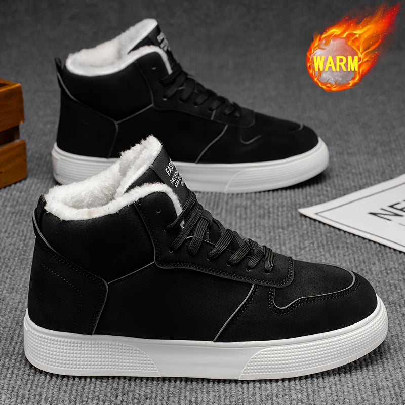 Men's Winter High-Top PU Riding Boots for Outdoor Sports