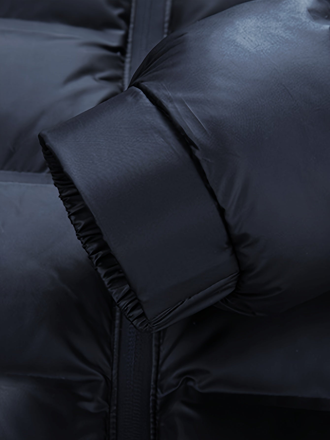 Men'S Heavyweight Winter Jacket - Thermal Insulated Coat with Zipper Closure, Slim Fit Formal & Casual Outerwear in Dark Green/Blue, Polyester-Lined Cold Weather Jacket for Everyday & Special Occasions, Winter Coats, Seasonal