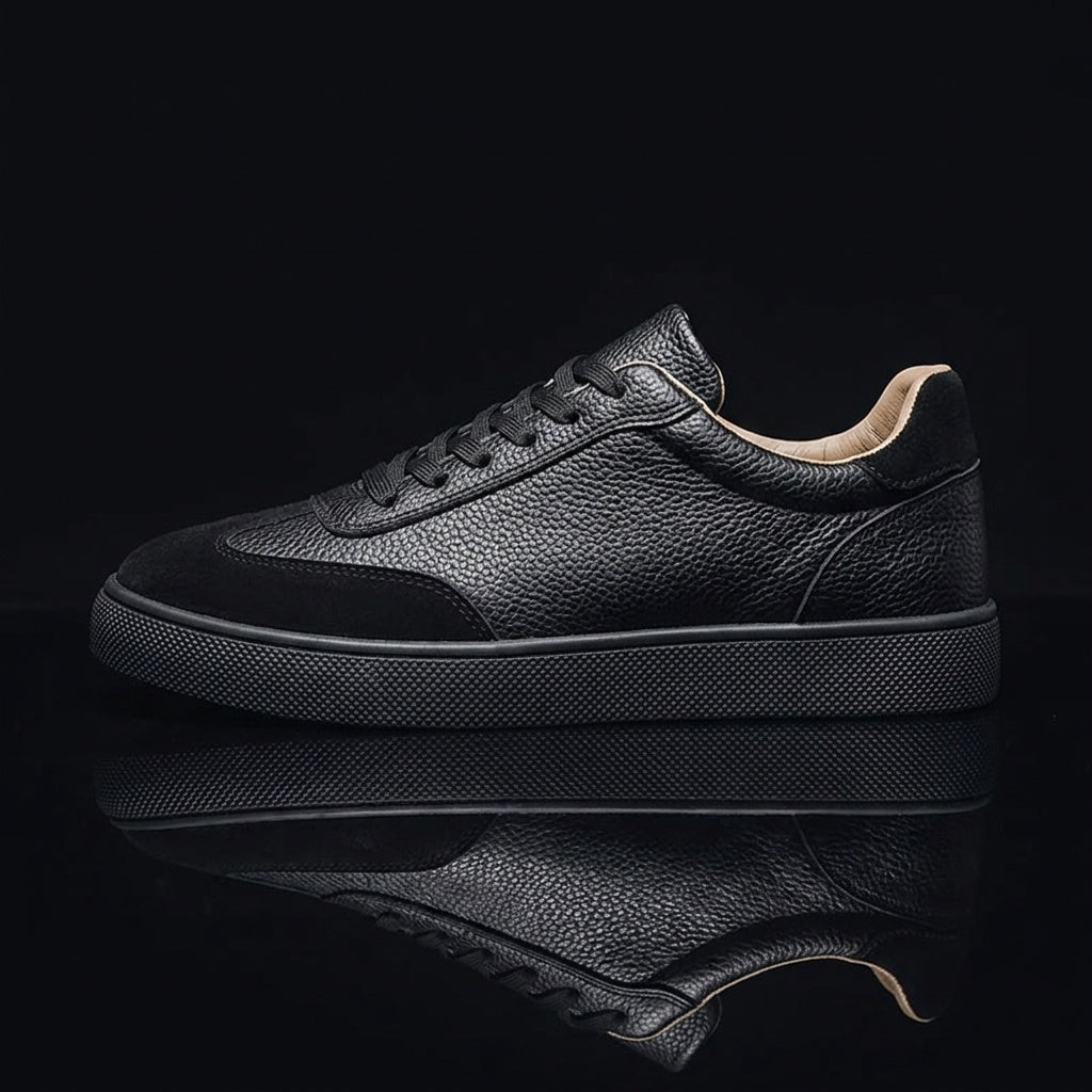 Men's Black Vintage Casual Skate Sneakers with Soft Sole