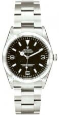 Rolex Explorer I Unisex Սև Ժամացույցի Թվատախտակով Պողպատե Ժամացույց 114270